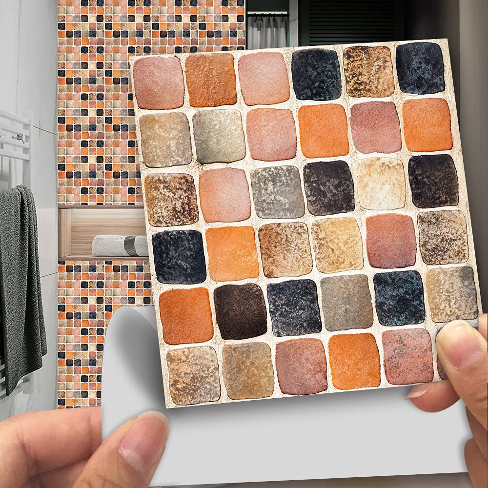 Tegelstickers Zwart Wit Zwart-Wit Mozaïek Tegelstickers - 10 Stuks 30x30 Cm | Zelfklevend En Waterdicht Voor Keuken Of Badkamer Tegelstickers Keuken Zelfklevend