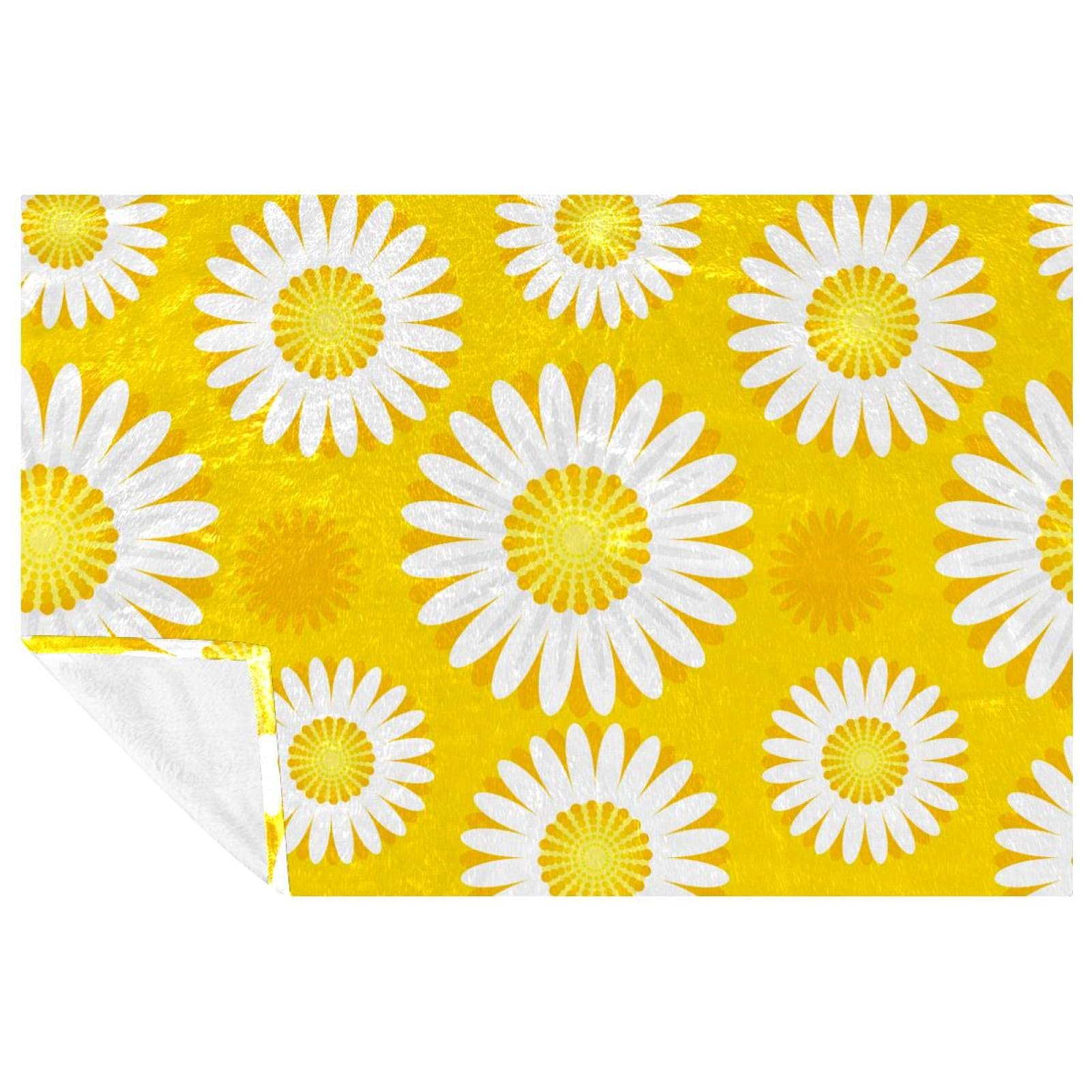 Couverture douce et chaude a motif fleurs pour rester au chaud sur le canape