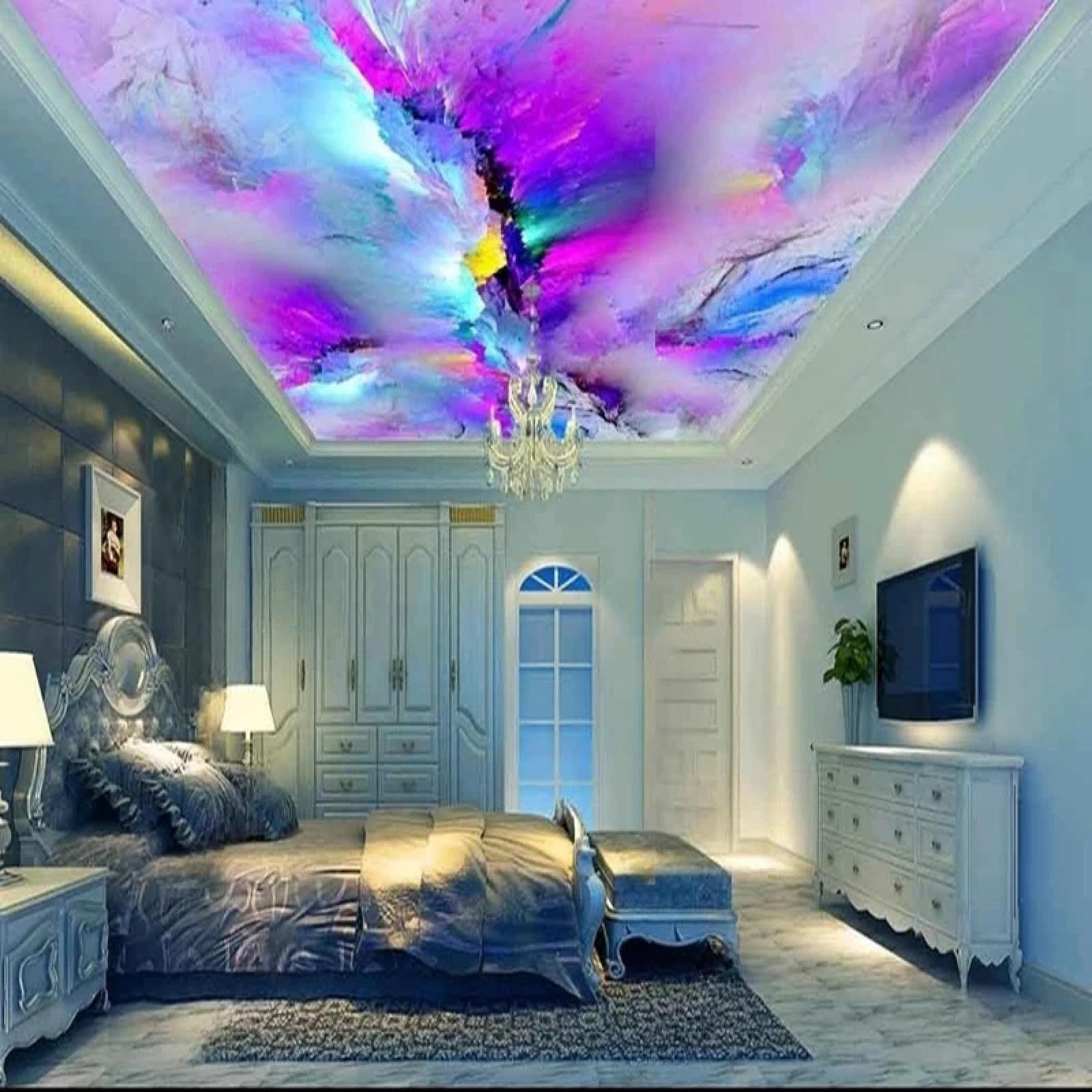 Papier peint 3D abstrait pour creer une ambiance de salon moderne et cosy