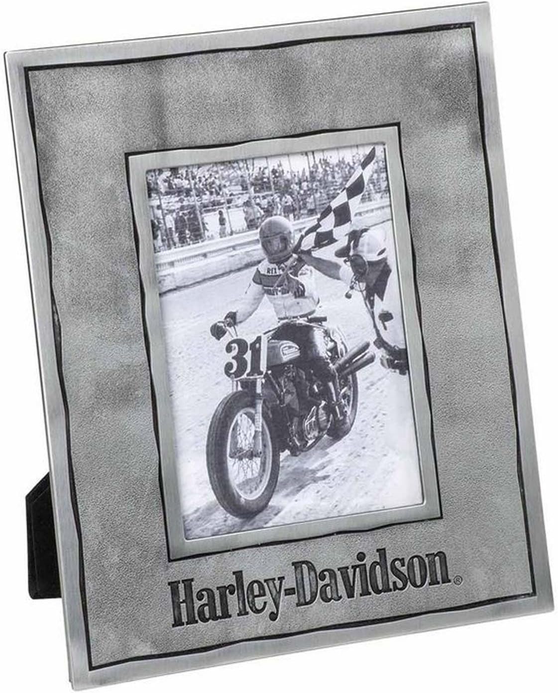Harley-Davidson Metal Picture Frame, Photo Frame Holds 4 x 6 or 5 x 7 Photo