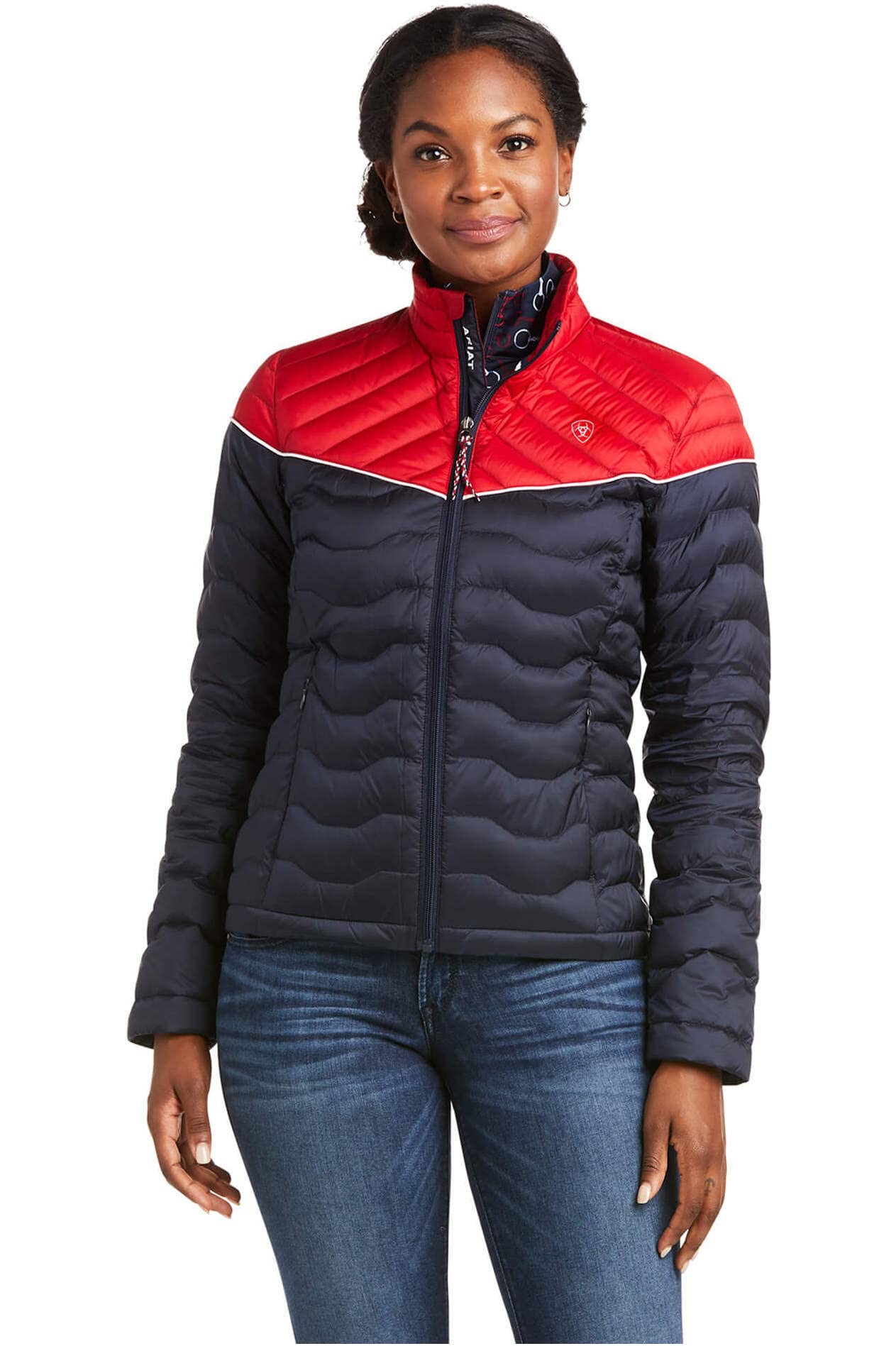 ARIAT Womens Ideal 3.0 Down Jacket, Team Colorblock, XS