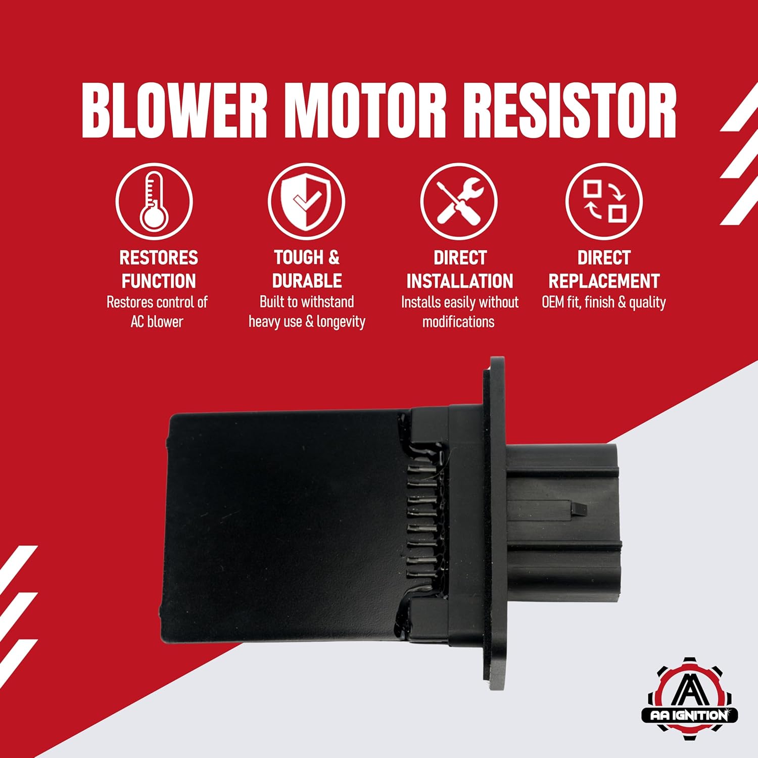 hvac blower motor resistor - compatible with ford, lincoln, mercury vehicles - expedition, escape, f150, f250, f350 super duty, mustang, mark lt, mariner replaces 3f2z-18591-aa, yh-1715 973-444