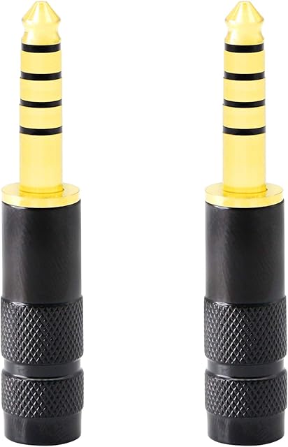 4,4 mm 5-biegunowy wyważony kabel zamienny, 4,4 mm złącze kabla audio DIY, złącze kabla audio do słuchawek i wzmacniaczy z interfejsem 4,4 mm (2 szt.)
