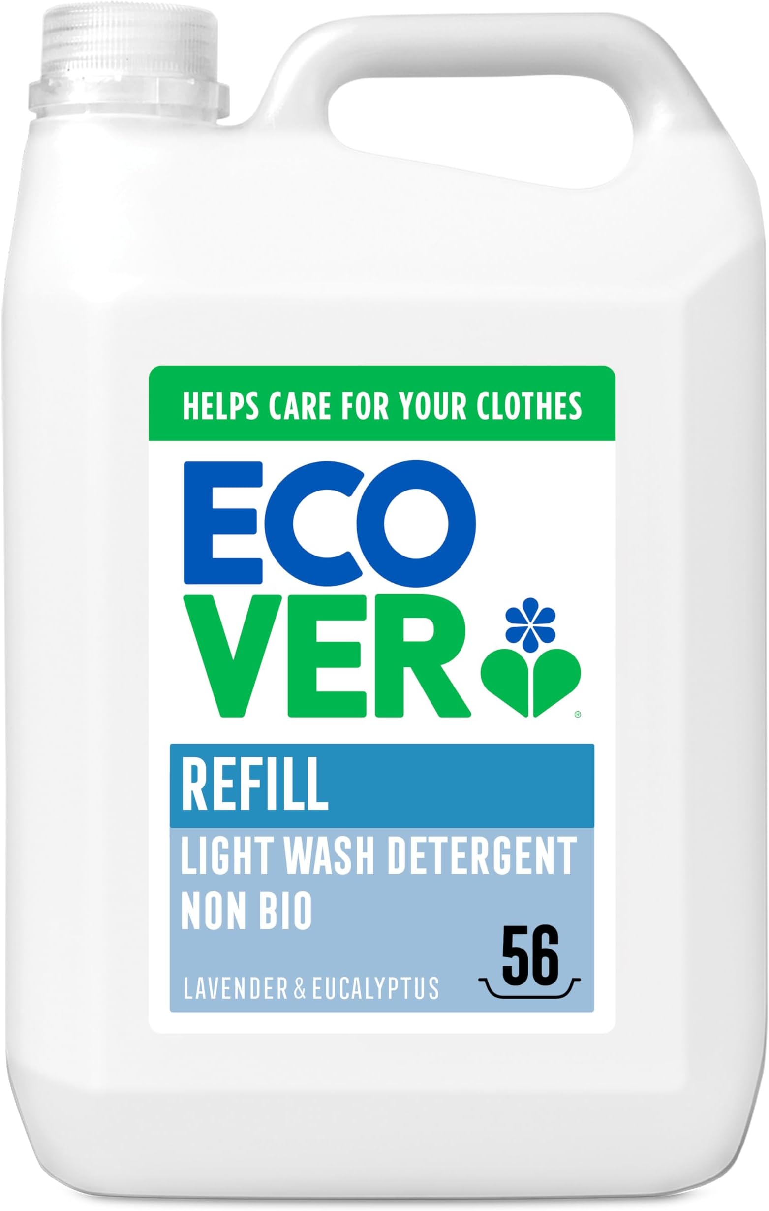 Ecover Non Bio based Laundry Washing Liquid, Lavender & Eucalyptus, 56 Washes, 5L