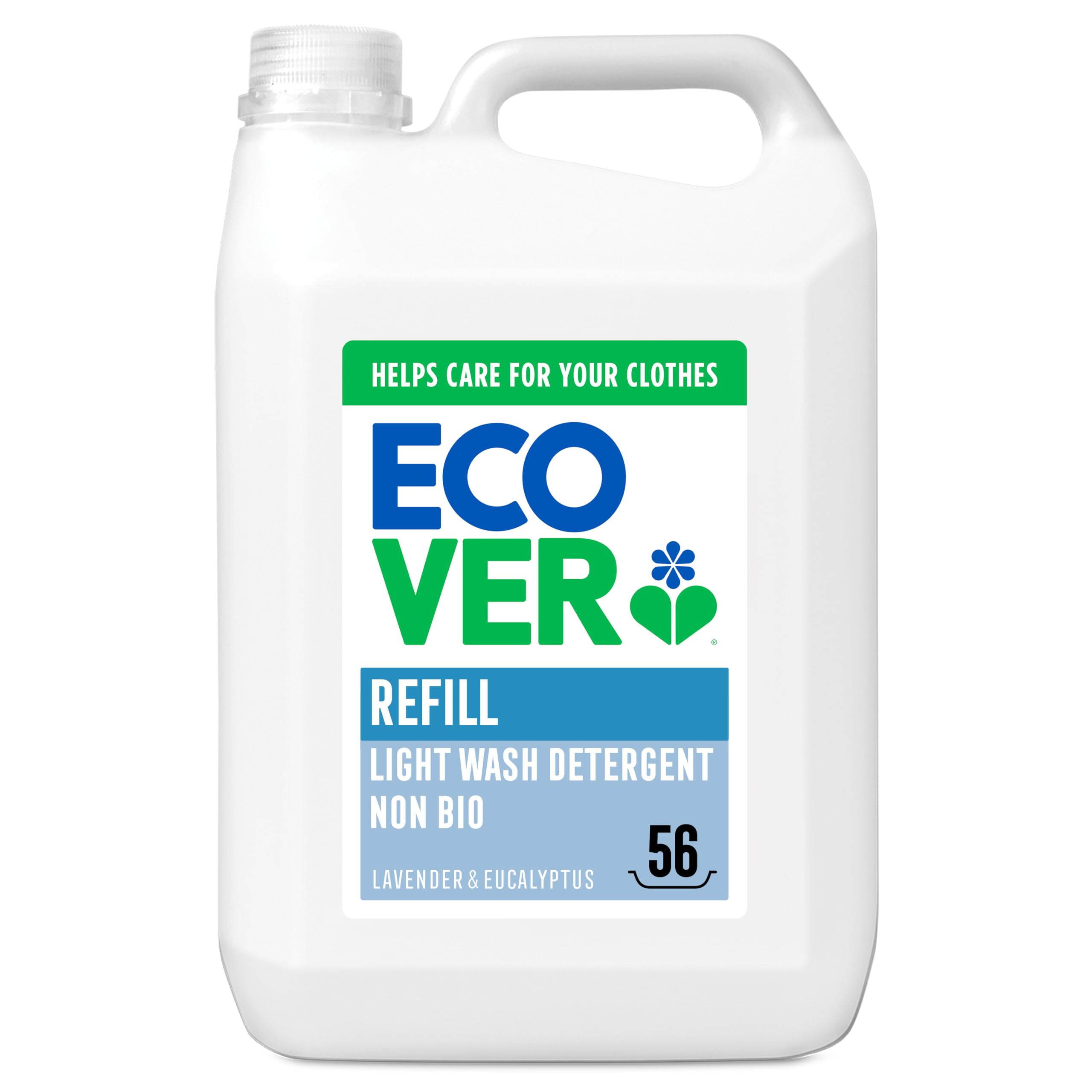 Non Bio based Laundry Washing Liquid, Lavender & Eucalyptus, 56 Washes, 5L