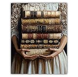 Stories of Old Times 11x14 Unframed Print – Dark Academia and Cottagecore Wall Art for Libraries, Studies, Reading Nooks, Home Offices, Bedrooms, Classrooms, Bookstores, and Coffee Shops