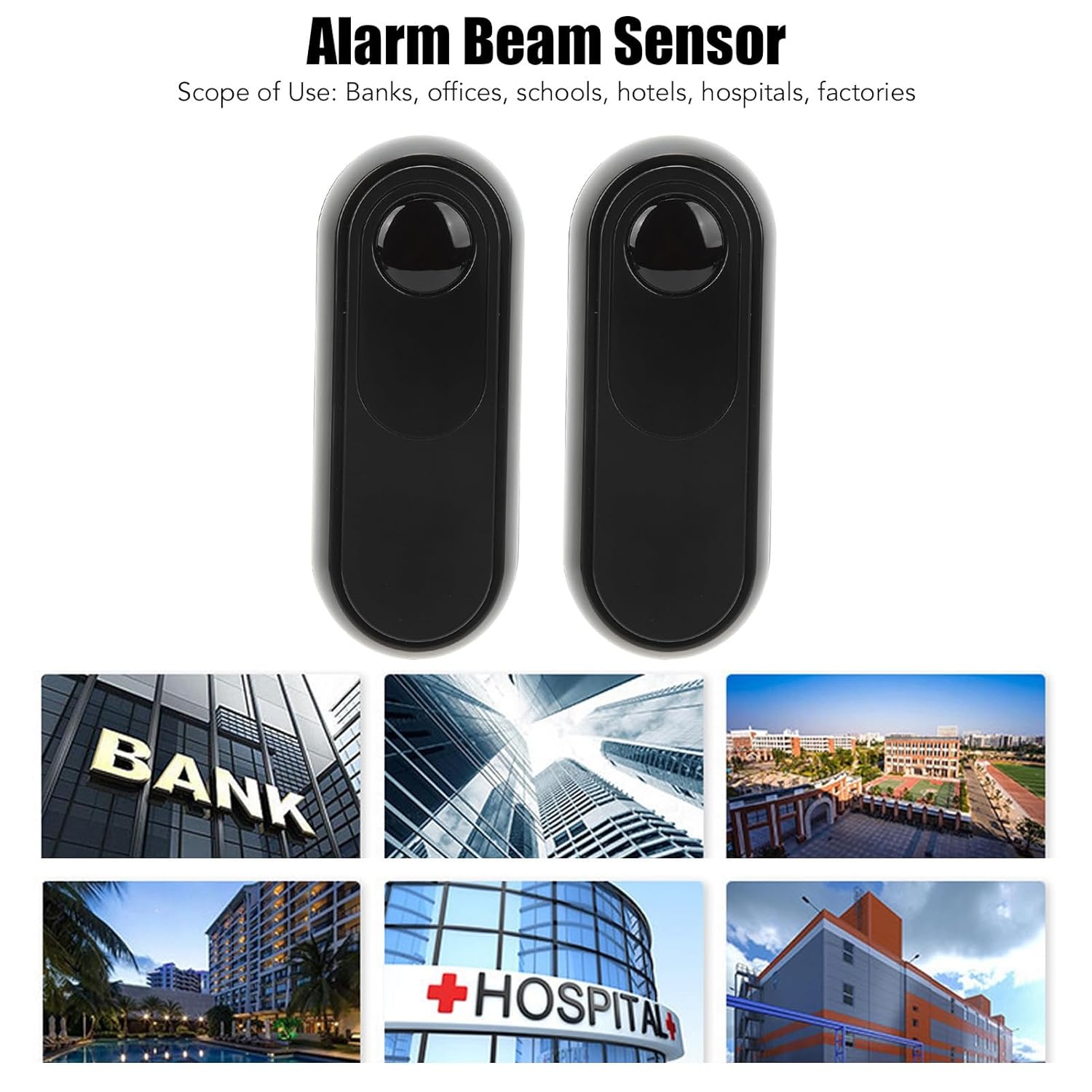 Infrared Gate Beam Sensor, Wireless Infrared Sensor Kit, Anti Theft Alarm for Station Automatic Door Garage Door Window