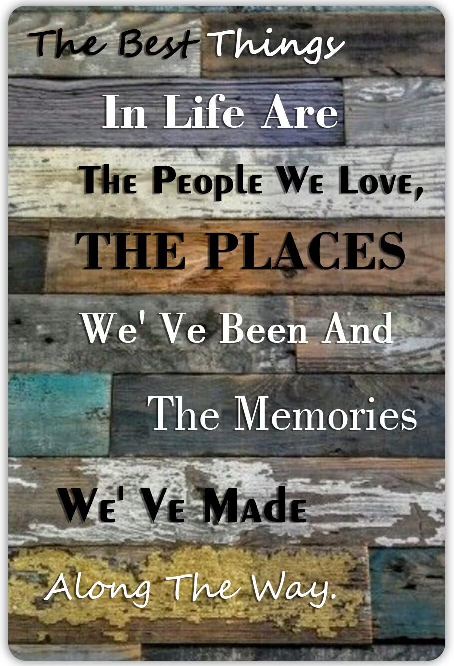 Anceky Vintage Tin Sign The Best Things In Life Are The People We Love Metal Poster Retro Plaque Wall Decor For Garden Men Cave Garage Classroom Library Living Room Cinema 12x16 Inch