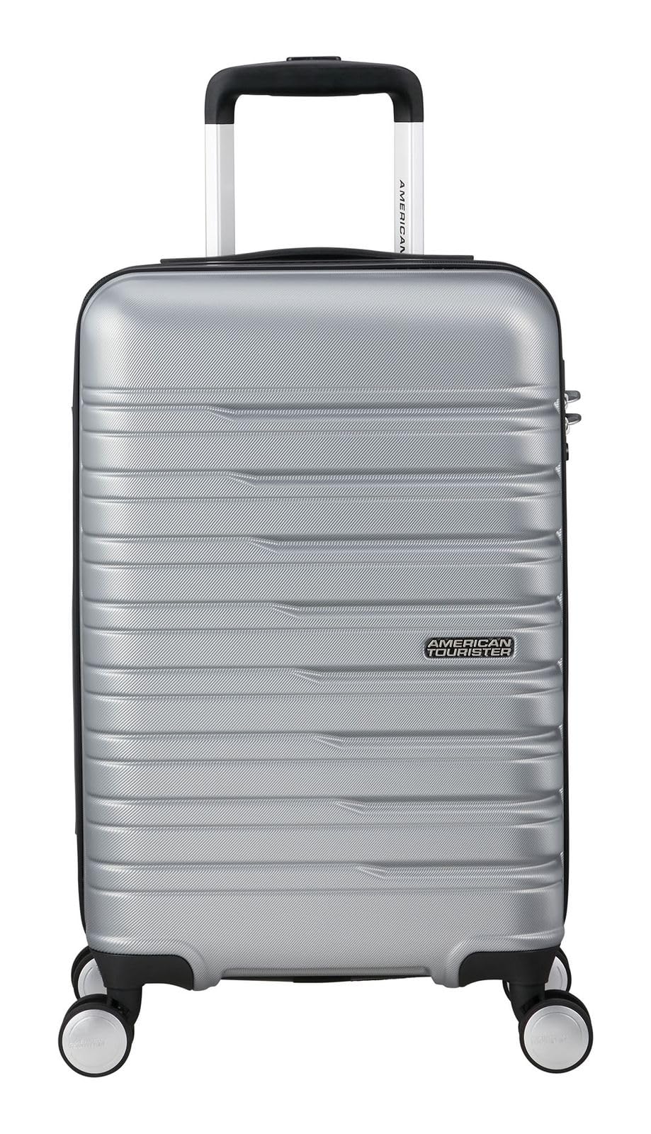 American Tourister Flashline - Spinner S Slim, Handgeck, 55 cm, 34 L, Silver (Sky Silver)