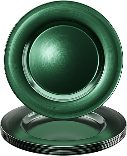 Platos de carga Platos decorativos redondos y cargadores de mesa reutilizables Cargadores elegantes para platos llanos Cargador y platos de