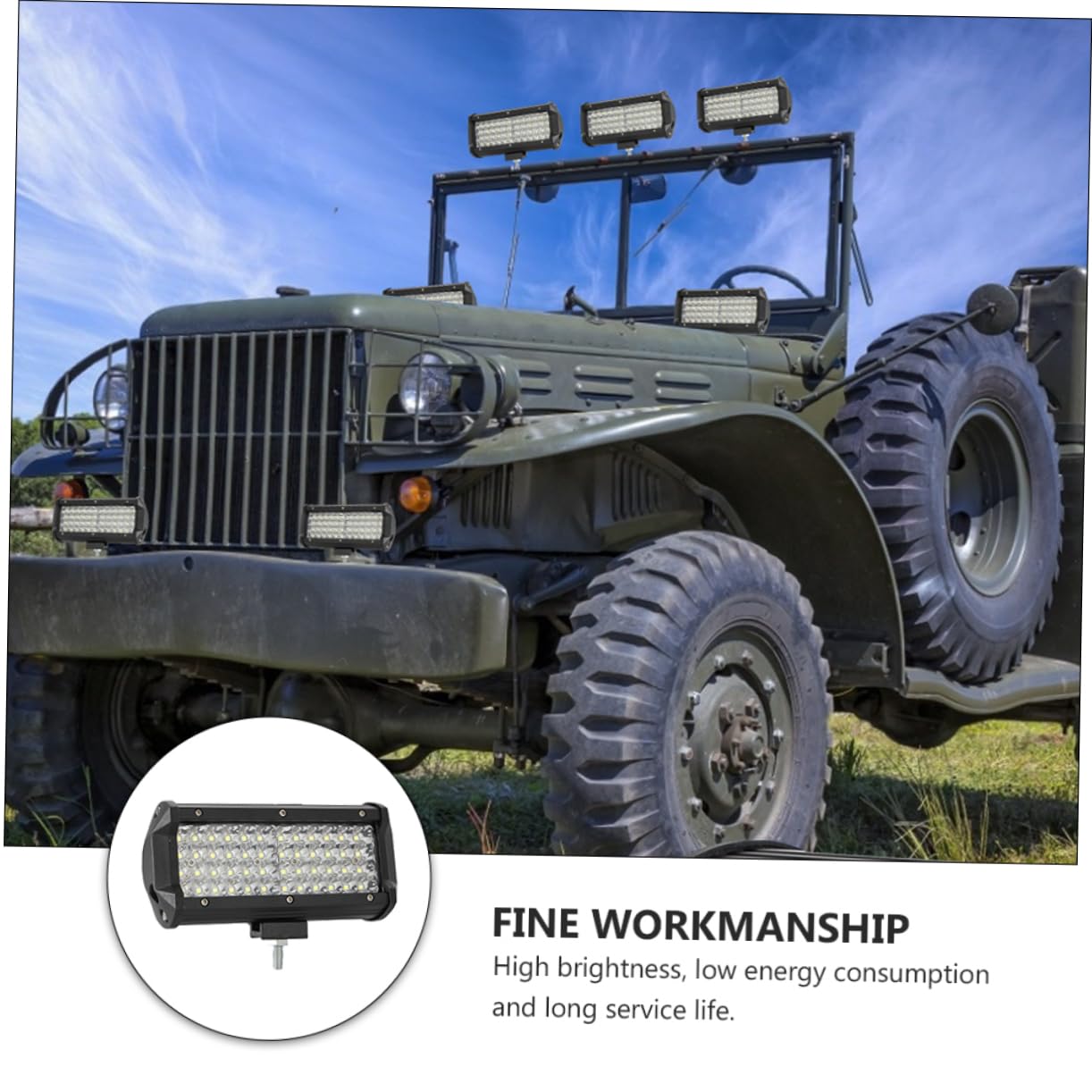 MAGICLULU Barra LED Faro da Lavoro Auto Luce LED Esterno Alta Luminosità per Off Road e Guida Notturna