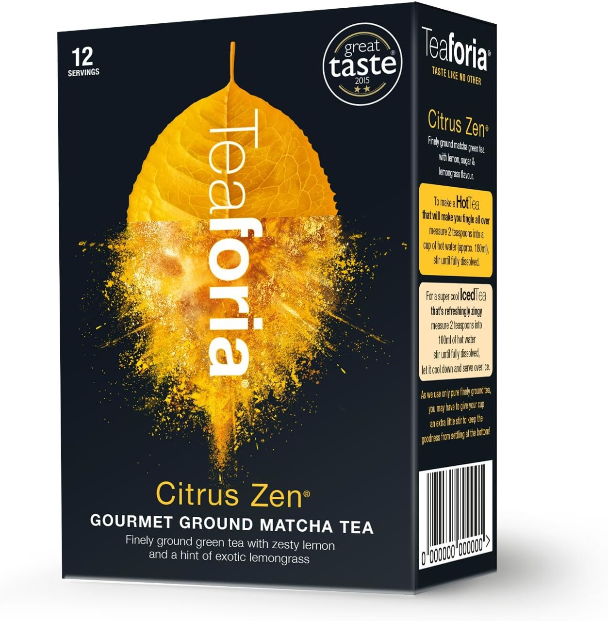 Teaforia Gourmet Ground Matcha Citrus Zen Green Tea 120 g