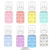 Vista 6 de Lifefactory Biberón de vidrio sin BPA Funda protectora de silicona 4 oz9 oz paquete de 2 Frambuesa, rosa