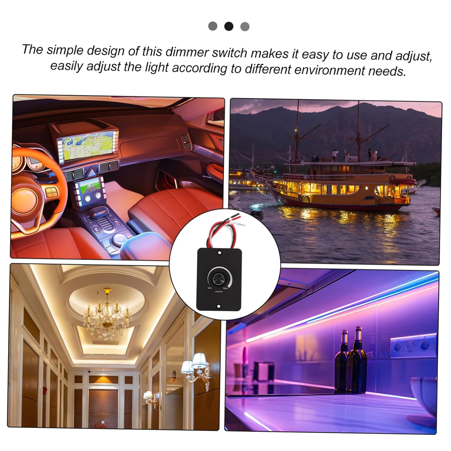 12v Travel Trailer Switch Knob Control for Led Lighting Material Brightness for Rv Automotive Use