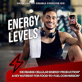 CoQ10 400mg Softgels - High Absorption Co Q10, 400mg Softgels for Heart Health & Energy Production - Enhanced Co Q 10 Supplement with Antioxidants and Flaxseed Oil - CoQ10 400 mg per Serving