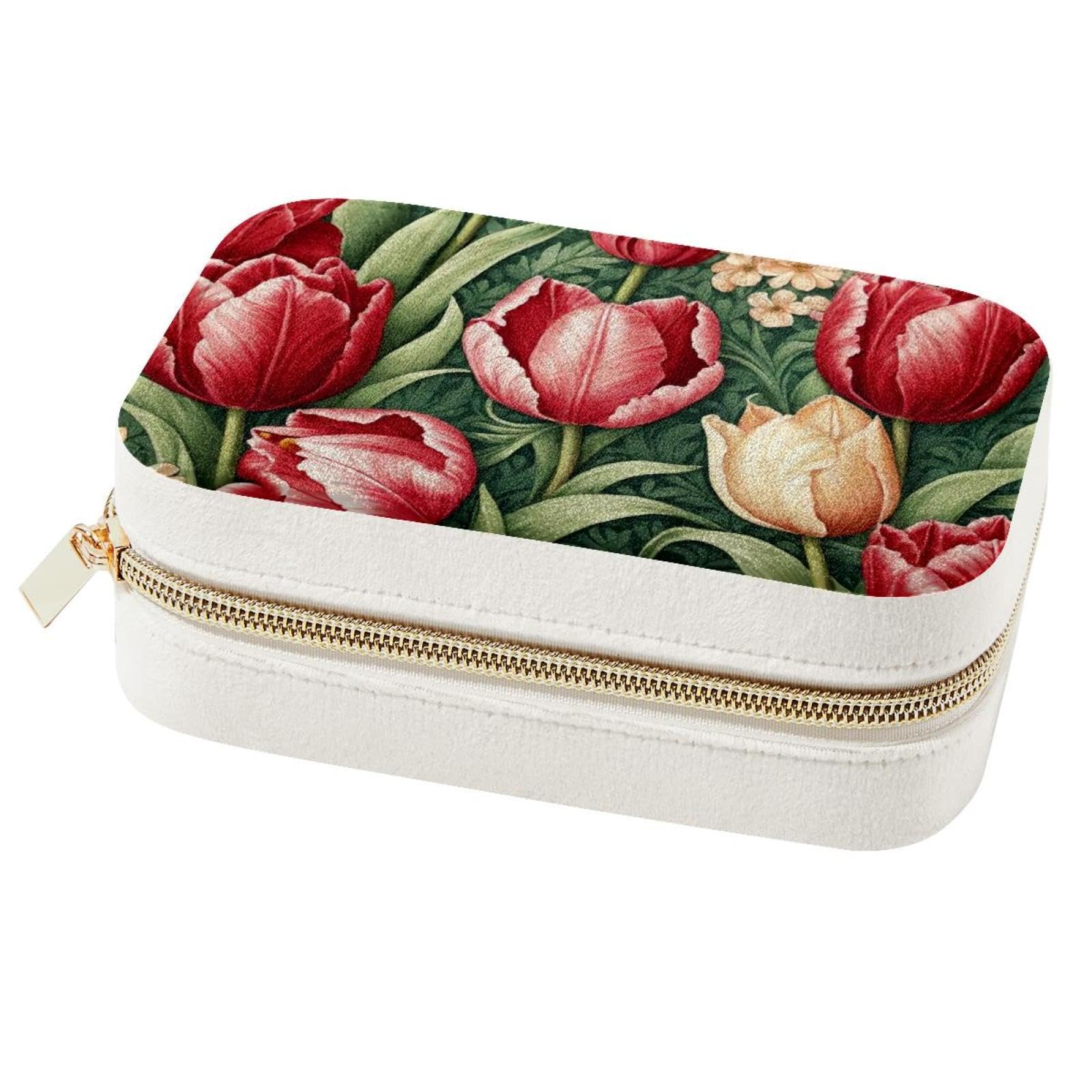Rangement bijoux sans nœuds avec cette boîte portable tulipe