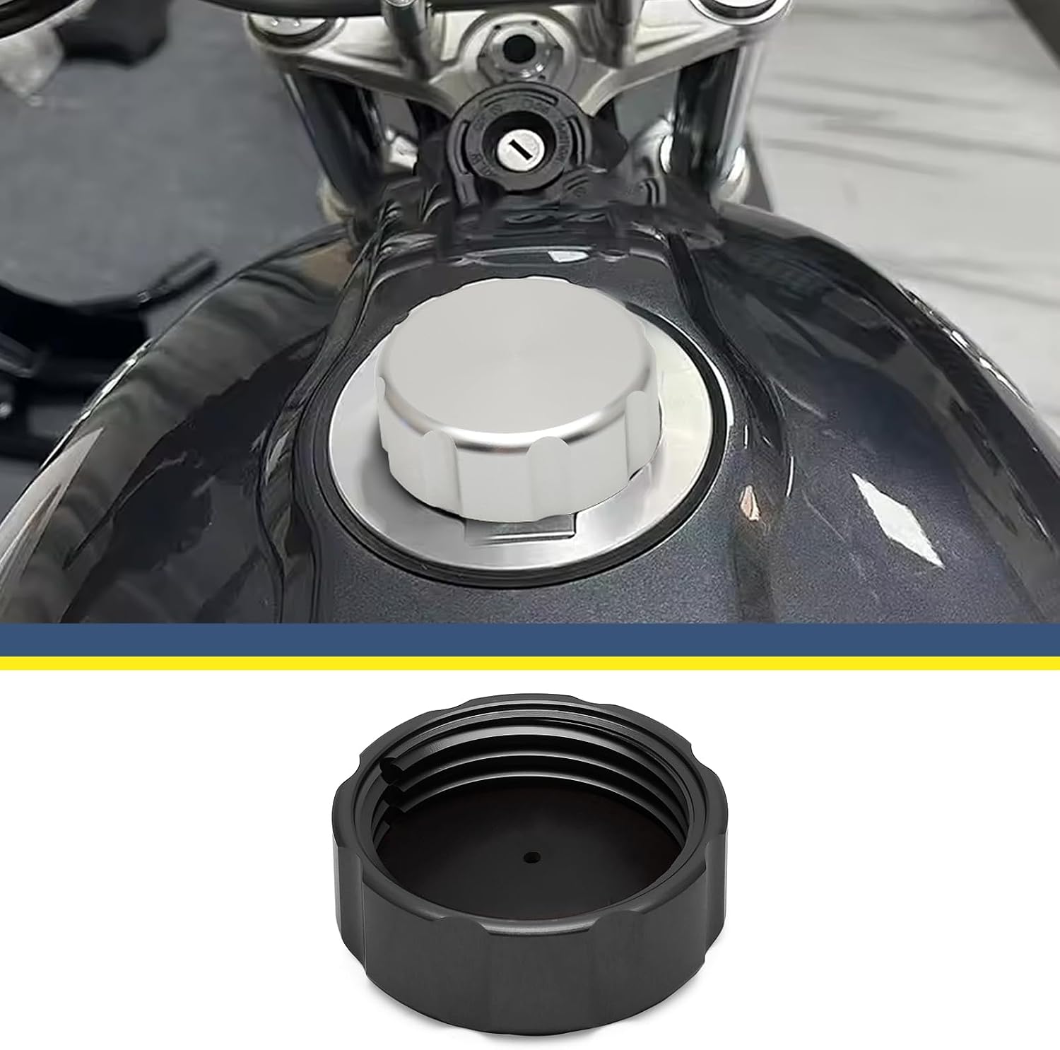 Vented Gas Cap Fuel Cap Fit for Honda 1969-1973 CT70 Trail 1969-1971 CT70 K0 1970-1971 CT70H K0 1972-1973 CT70H K1 OEM # 17620-098-010 (Black)
