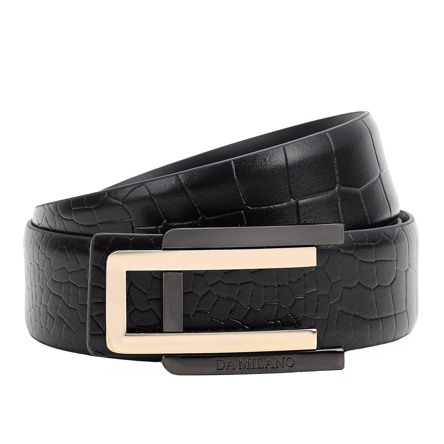 Press Pin Leather Belt for Men - Black (5118A-35-OL)-image-40