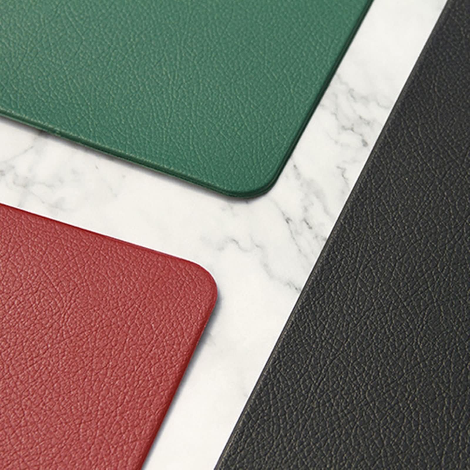 Set de Table Lot de 8, 30 x 45 CM Rouge Set Table Rectangulaire Antidérapant Salon, Couleur Unie avec Rectangle