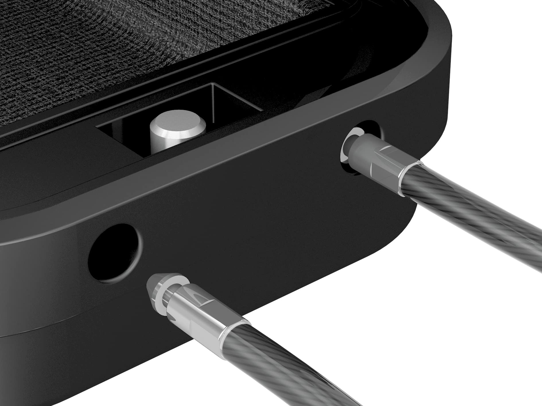 BASI cassaforte portatile con serratura a combinazione 4 cifre, cavo di sicurezza rimovibile, mini cassaforte con fune metallica, L24 x 14 x A 5,8 cm, protezione acqua IPX5