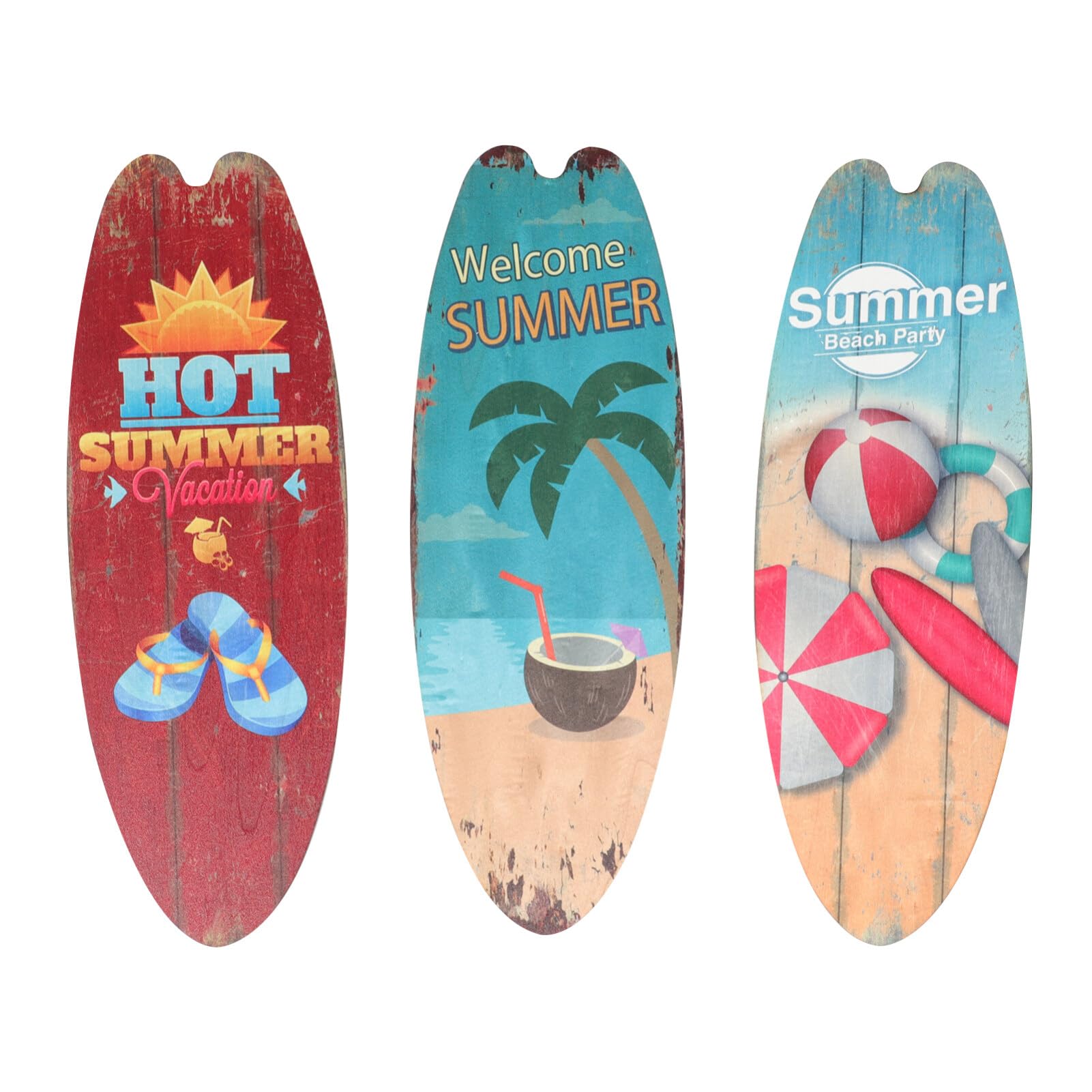 Planche de surf décorative en bois de qualité pour une décoration murale chic