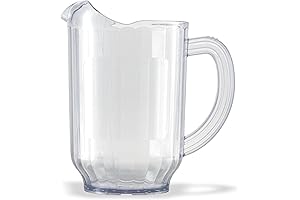 Carlisle FoodService Versapour Clear Pitcher: Optimal Hydration Companion for Versatile Beverage Service