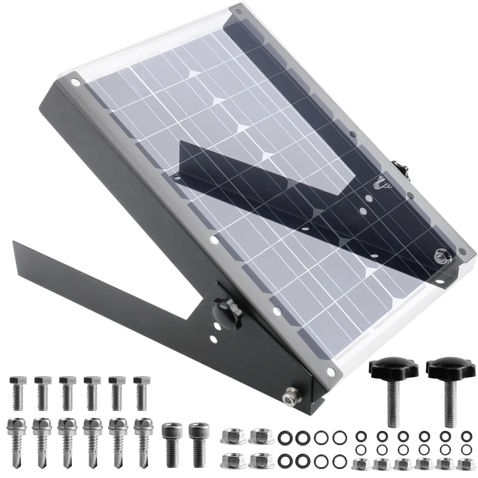Support de panneau solaire, support de panneau solaire, angle réglable de 13,8 pouces (0 à 45 degrés), support de toit pour panneau solaire, peut être utilisé pour les caravanes, les murs et les toits