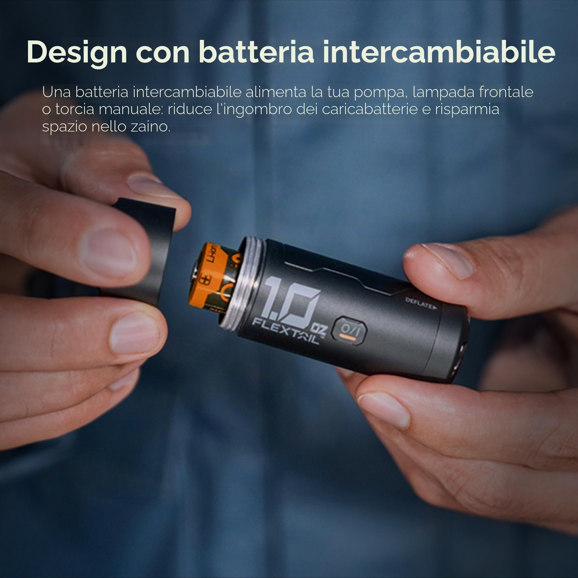 FLEXTAILGEAR Zero Pump 2, Mini Pompa Aria Elettrica, 28g Ricaricabile per Materassini, Batteria Intercambiabile, 6 Ugelli, 3.5kPa 200L/min Gonfiaggio e Sgonfiaggio Rapido per Campeggio