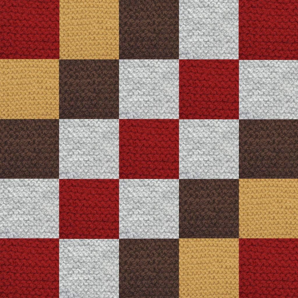 Marriner Knitted Squares Blanket Kit | Double Knit | 25 x 25g Midget Balls | Make Your Own | Includes Pattern and Yarn (Explorer)