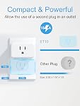 EIGHTREE Smart Plug 15A, Smart Plugs that Compatible with Alexa & Google Home, Smart Outlet with Remote Control, Timer & Schedule, 2.4GHz WiFi Only