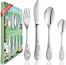 Children's Cutlery with Name Engraving - Personalised Children's Cutlery Set Gift Boy 3 Years, Christening Gift Boy & Gift for Christening Farm Friends Stainless Steel