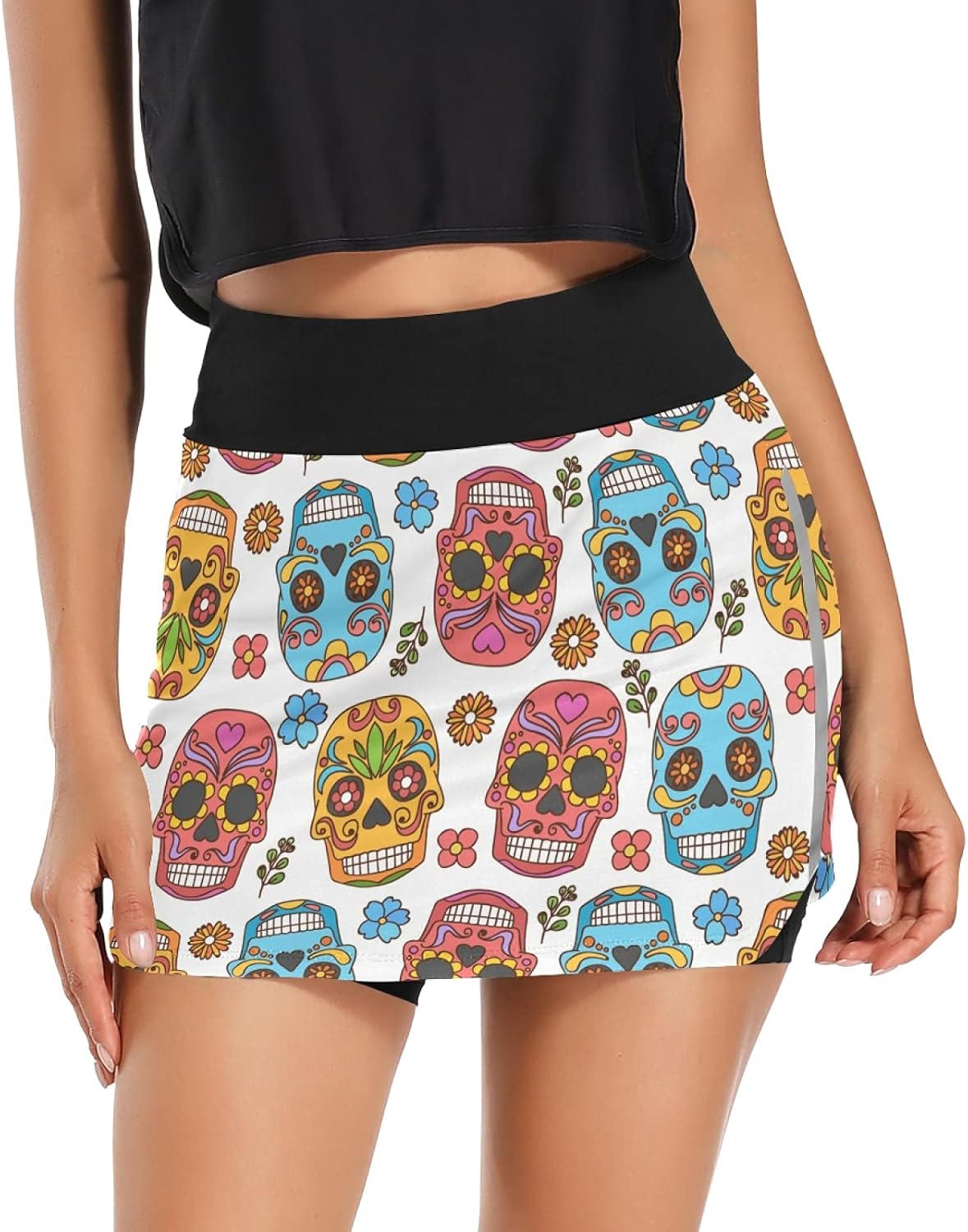 Amazon.com: Athletic Skorts Women Skull Halloween Sports Skirts Quick Dry for Running : Sports 