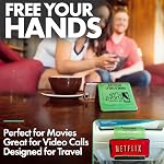 Flight Flap Airplane Phone Holder, Flexible Cell Phone Holder, Folding Cellphone Stand for Desk, Bed, Office, Treadmill - Airplane Accessories Long Flight Travel - Plane Essentials (Original Green)