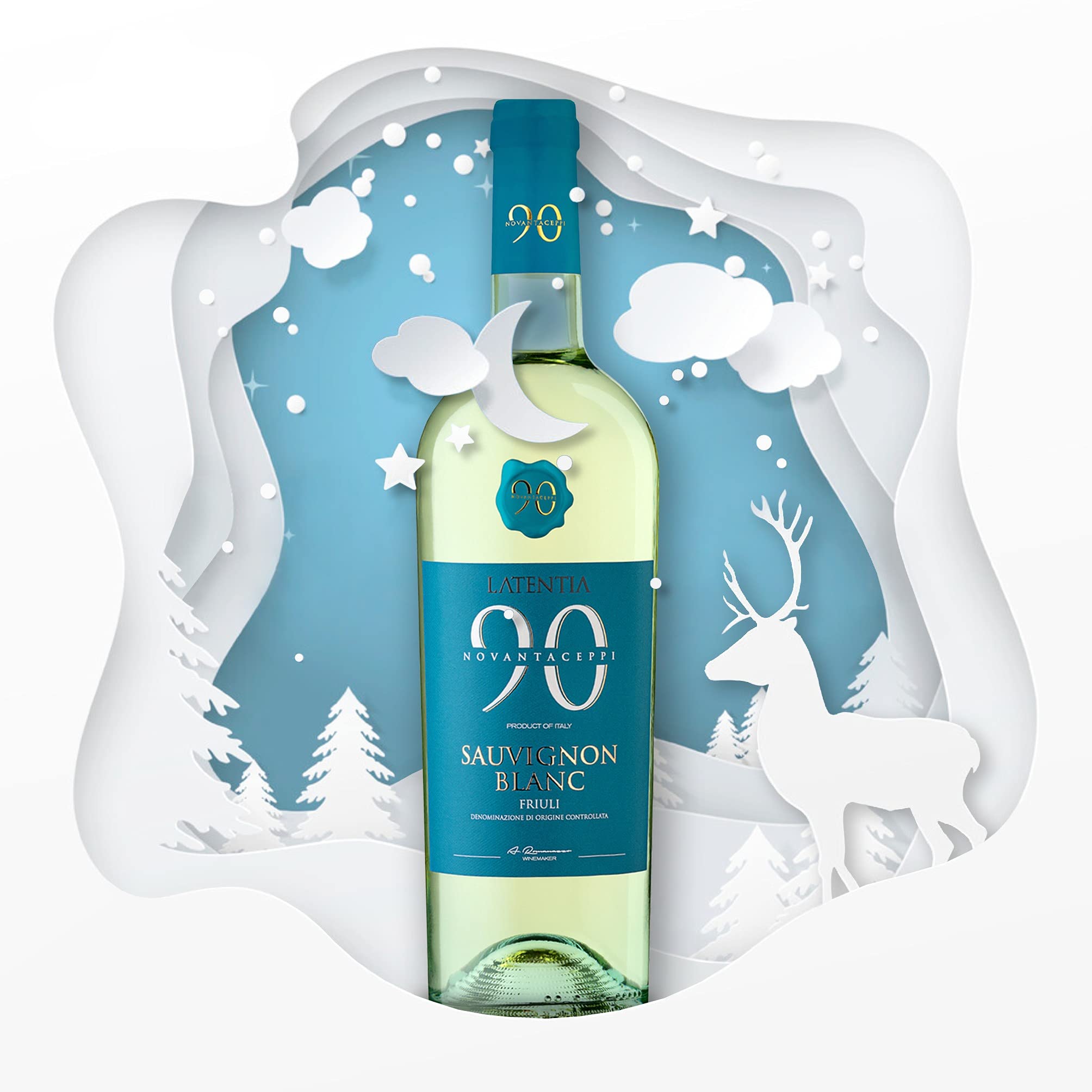 Novantaceppi Sauvignon Blanc Friuli IGT DOC Trocken (1 x 0.75l) (Packung mit 6)
