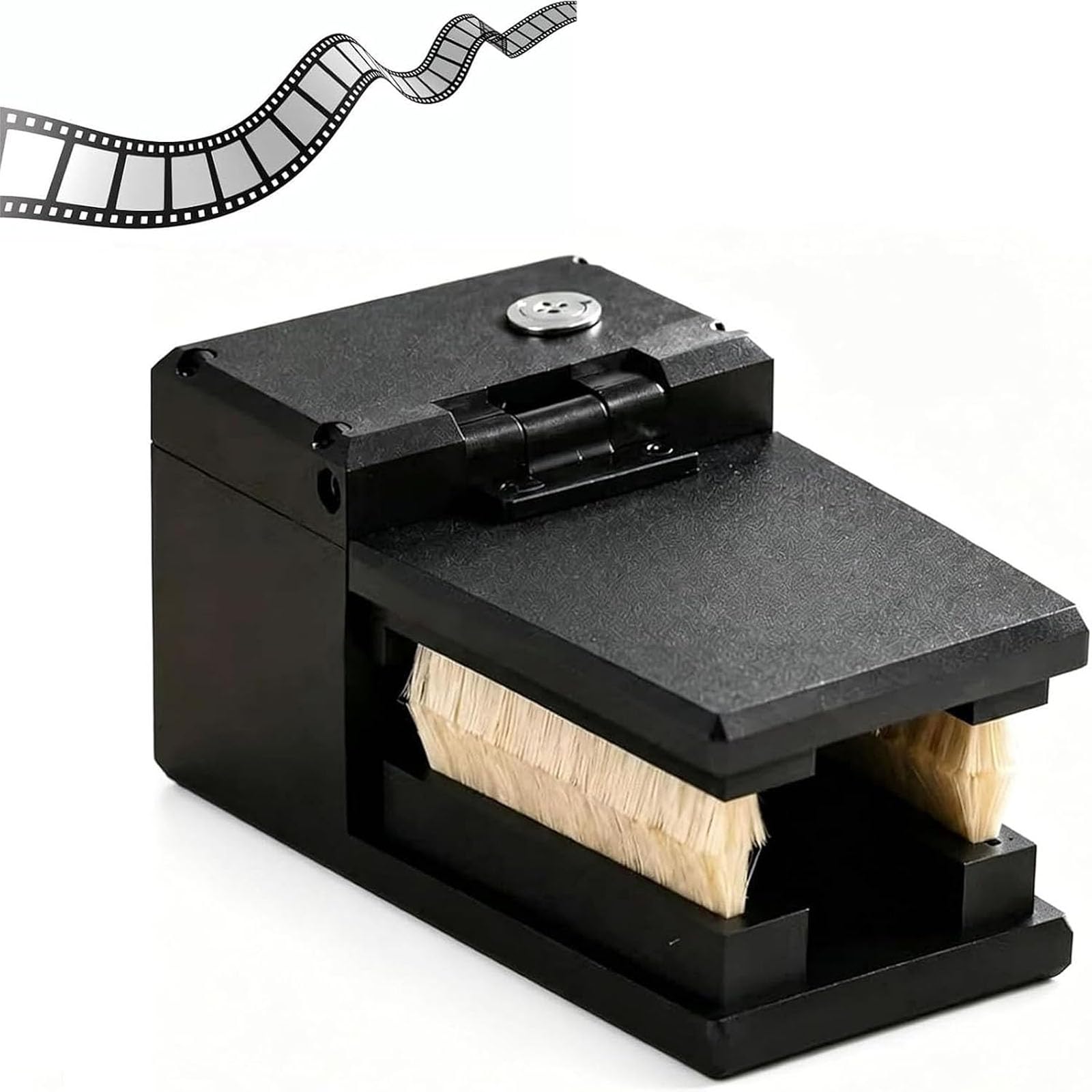 Limpiador Eléctrico Antiestático Para Negativos De Película 135/120, Con Cepillo De Limpieza De Negativos De 4 Cerdas De Lana, Rejilla Antipolvo Y Tapa Abatible, Para Negativos En Blanco Y Negro,