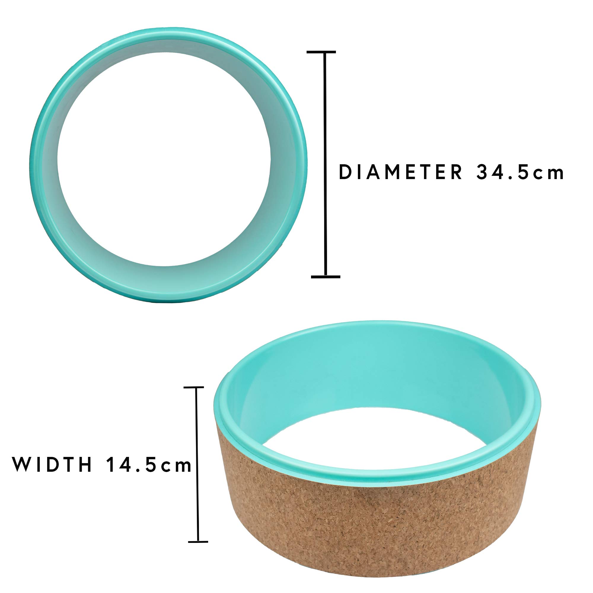 Myga Ruota per yoga, ideale per mal di schiena, posizioni yoga, pilates, stretching, inversioni e posizione del ponte, migliora la flessibilità, l'equilibrio e la forza del tronco, design a scelta