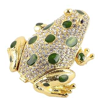 ラインストーンカエルジュエリーボックス置物 Amazon｜HYEIUIRA ラインストーン カエル ジュエリー ボックス