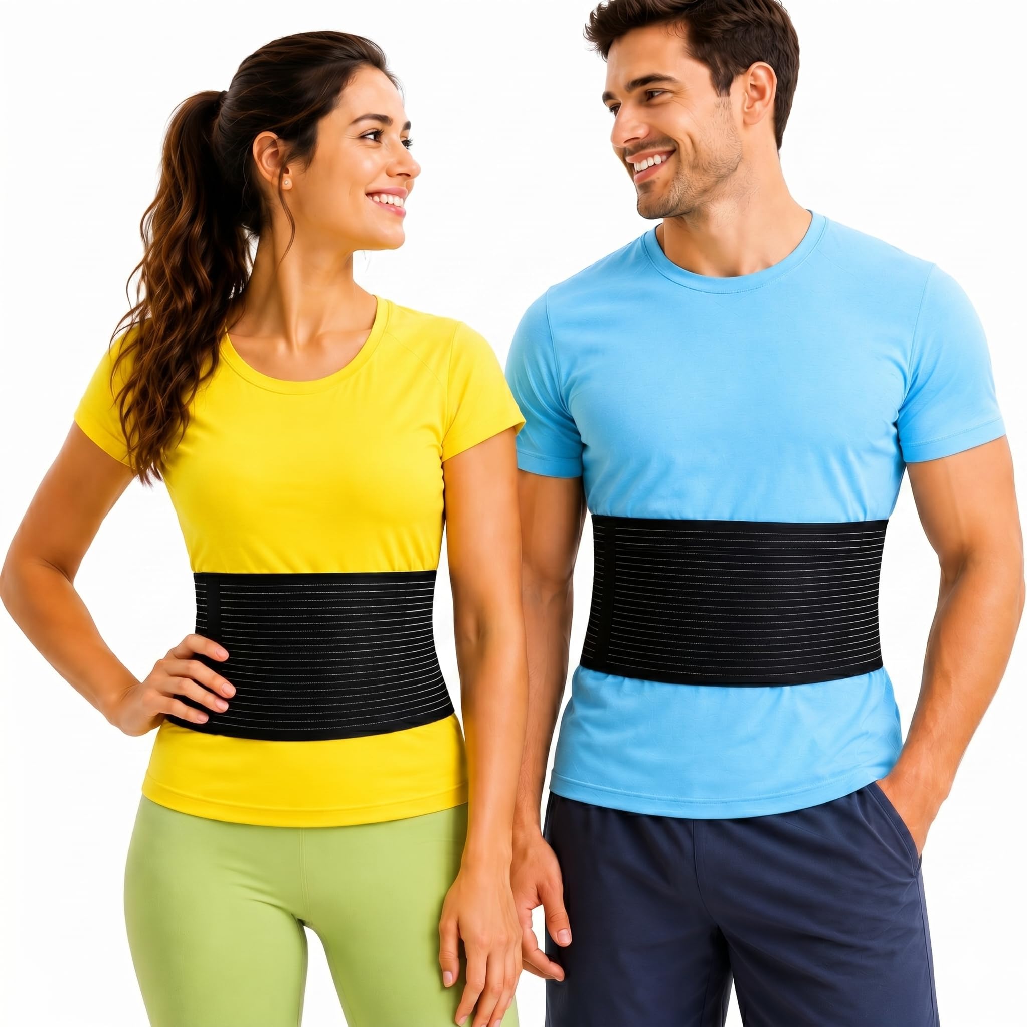 Chest Binder Rib Brace,Rib Belt to reduce Rib Cage Pain Chest Compression Support for Rib Muscle Injuries, Prellungen Ribs or Rib Flare Breathable Chest Wrap Breast Binder for Women or Men (Large/XL)