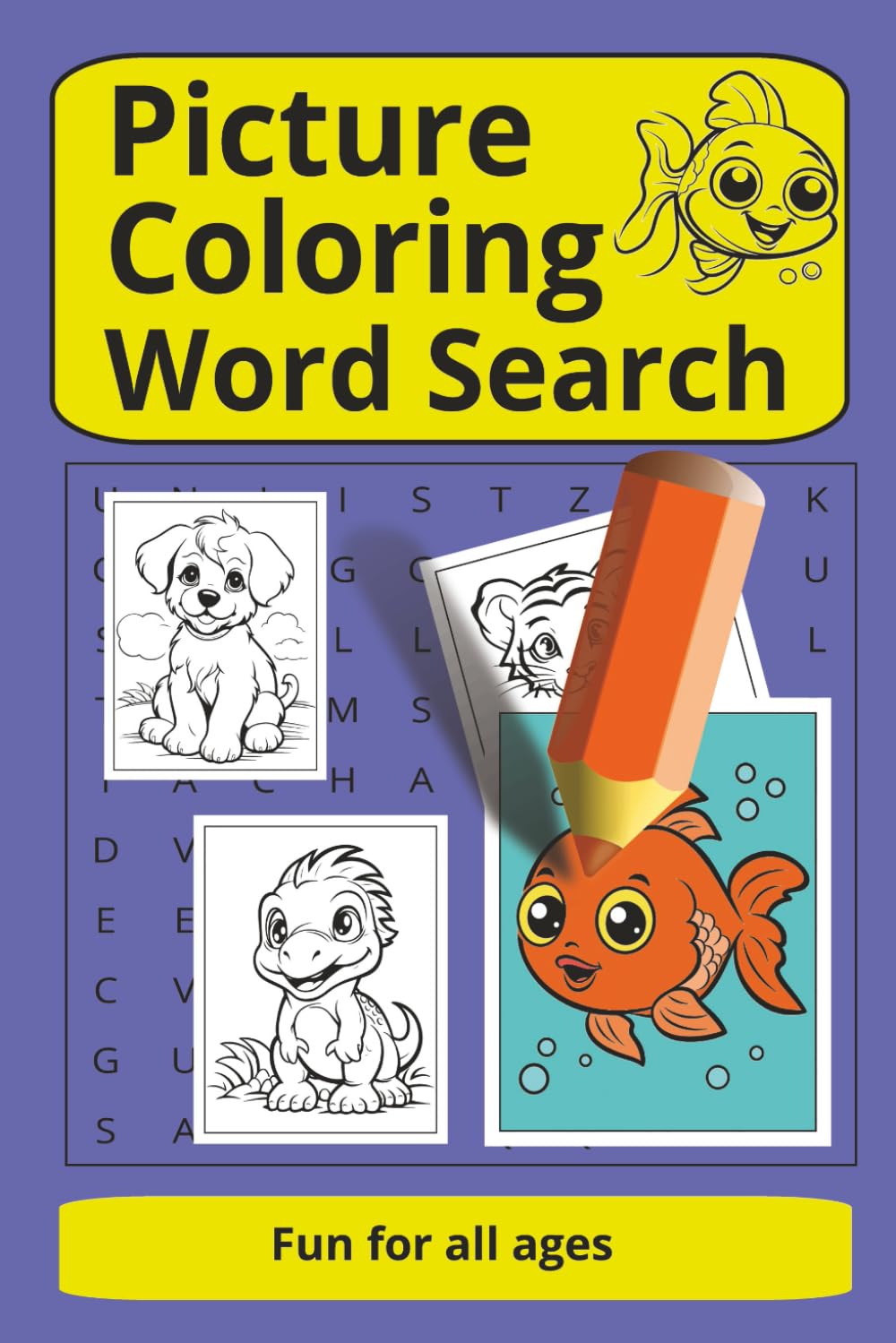 Picture Colouring Wordsearch: Twice the fun colouring and Wordsearch combined | 30 pictures to colour | 30 related Wordsearch puzzles | Answers at the rear of the book | 6x9 inch