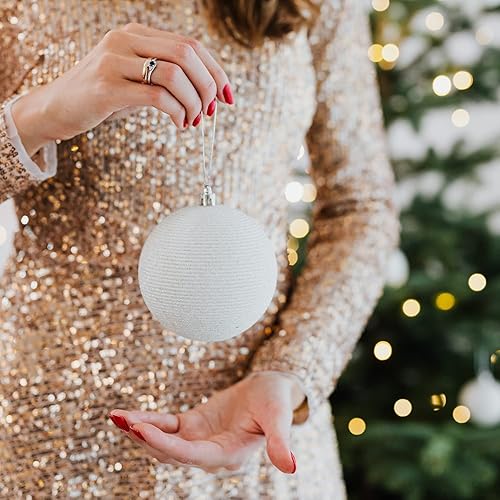 Miniatura 6 de SAVITA 200 cuerdas para colgar adornos de Navidad, cinta metálica precortada para colgar adornos con cierre a presión, cordón a presión para