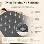L'AGRATY Weighted Blanket for Adults- Dark Grey, 48"x72", 15lbs, Twin Full Size Heavy Throw Blanket, Cooling, Breathable, Microfiber with Glass Beads, Big, Washable, All-Season