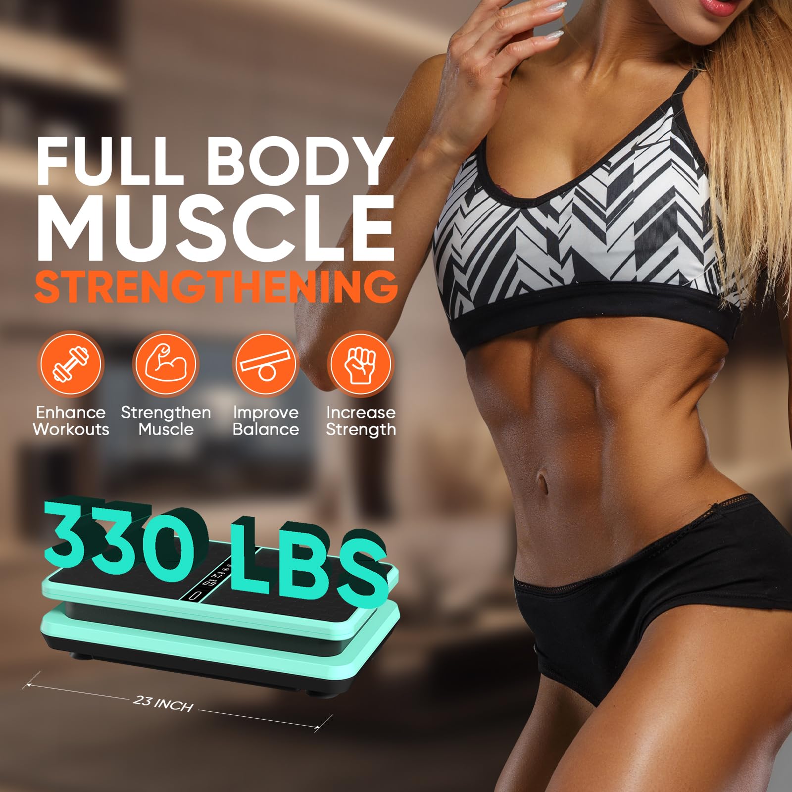 Plaque Vibrante 2025 Double Moteur - 150 Kg Capacité, 1-180 Vitesses - Pour Perte Poids, Musculation, Récupération