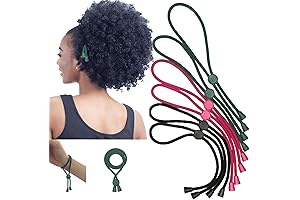 6 PCS Adjustable Hair Ties for Wrap Loc Rod Styles