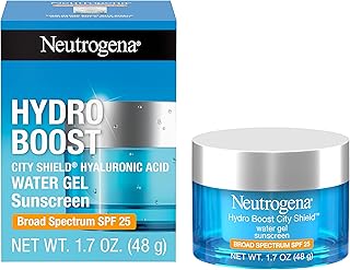 Neutrogena Hydro Boost Face Moisturizer with SPF 25, Hydrating Facial Sunscreen, Oil-Free and Non-Comedogenic Water Gel Fa...