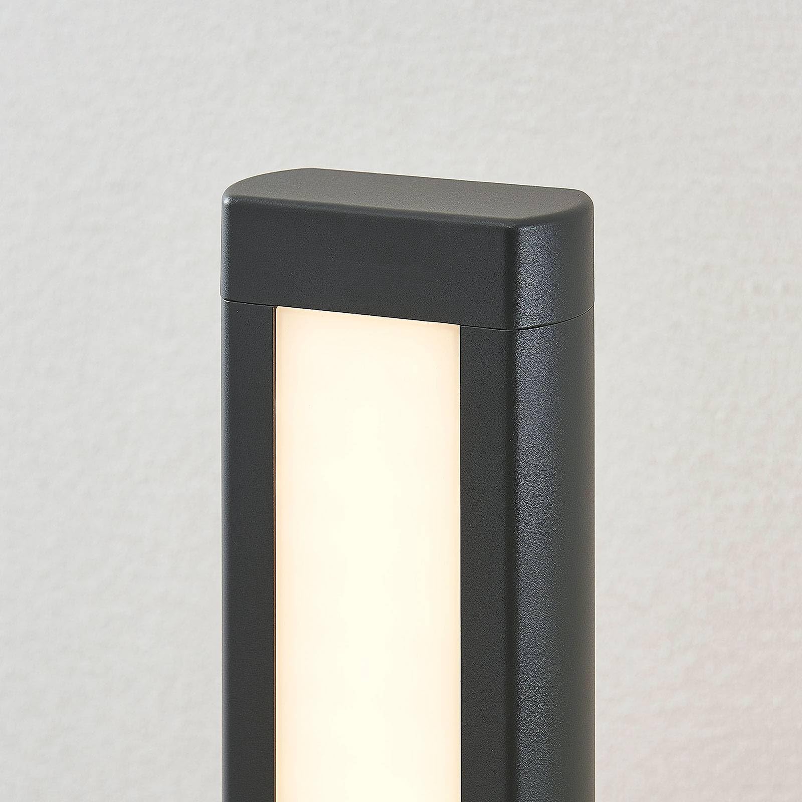 Lucande Lampada LED da esterni (Moderno) colore Grigio, in Alluminio lampadina inclusa lampioncino paletto luminoso lampada viale lampione