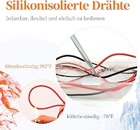 KAIWEETS KET01 Multiméter Kiegészítő Készlet - Szilikon Szigetelésű Tesztkábelek, Mérőszondák, Krokodilcsipeszek és Mini Horgok - Piros 2