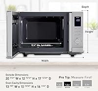 Vista 5 de Panasonic NN-SV79MS Horno Microondas de Encimera Inversor Inteligente de 1.4 pies cúbicos que Funciona con Alexa, 1200 Vatios de Potencia con Sensor