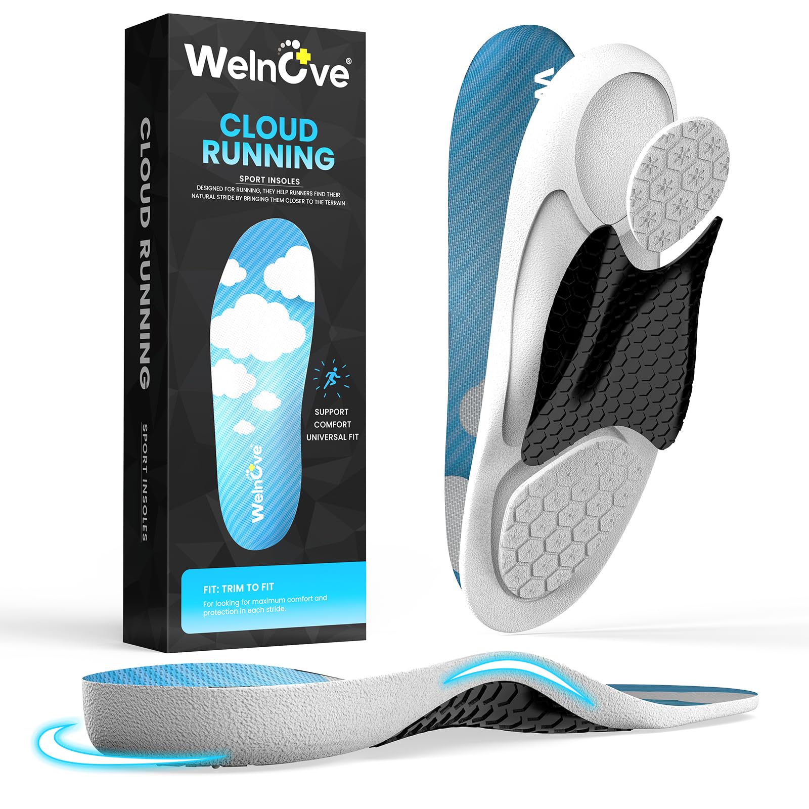 Welnove Lightweight Running Insoles