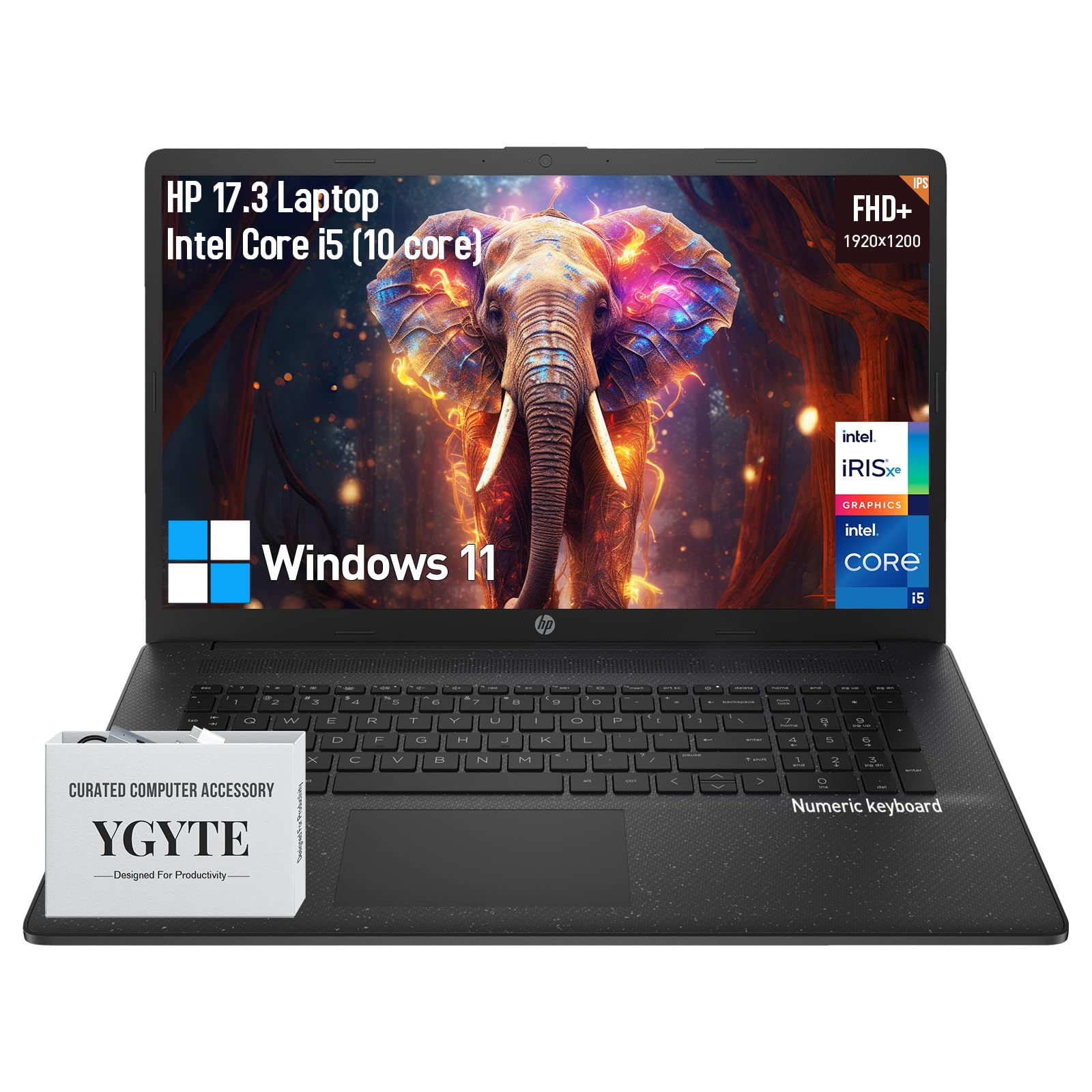 HP 17-inch Laptop, 12th Gen Intel Core i5-1235U, 16GB RAM, 1TB SSD