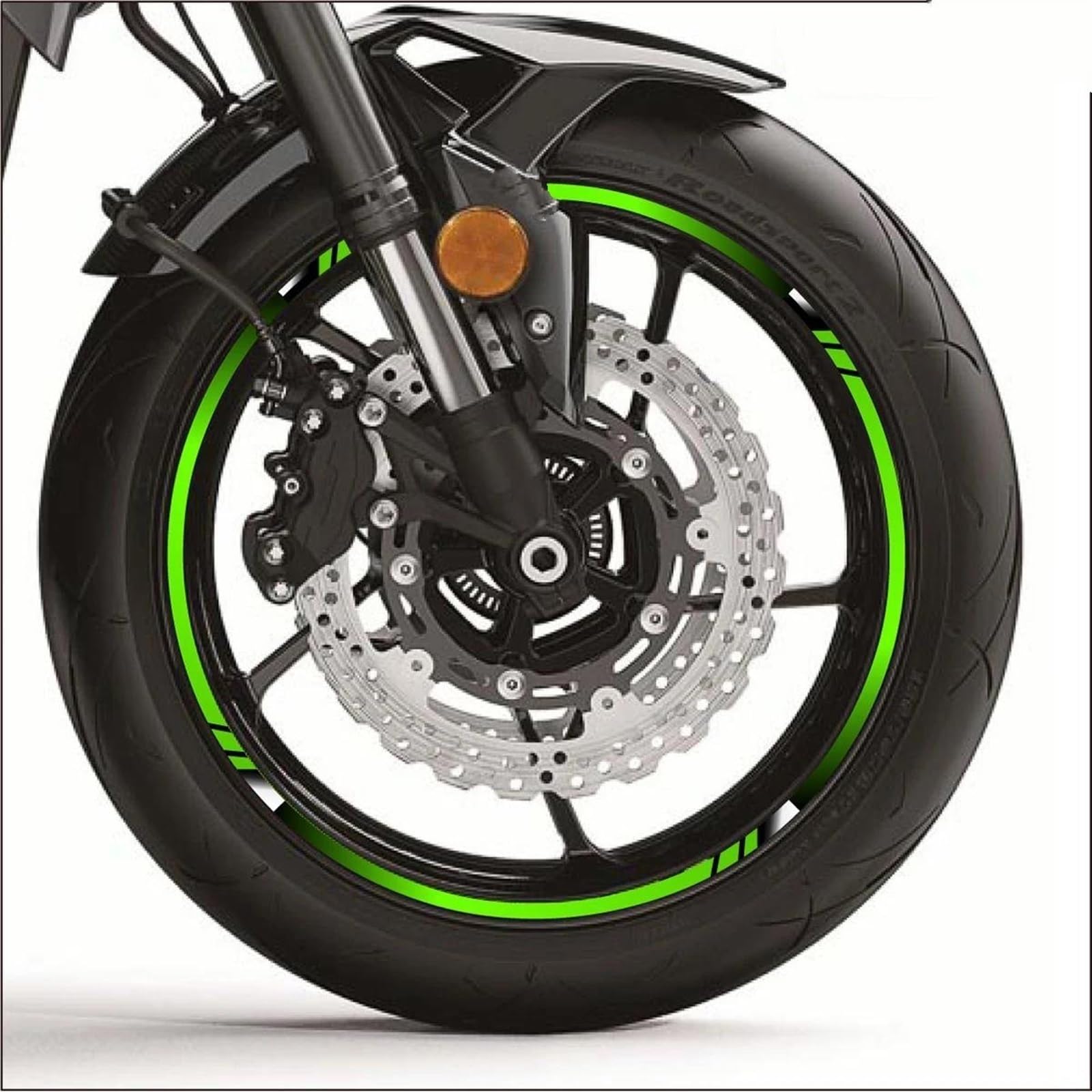Motorcycle Wheel Stickers Reflective Rim Motorbike Waterproof Decals for Kawasaki Z750 Z800 Z650 H2r Z900 Z1000 250sl Decorative